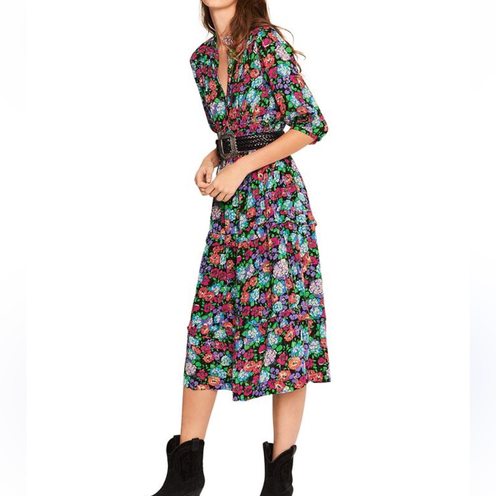 ba&sh floral Panda floral smocked dress - size M
